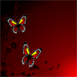 Papillons rouge et noir