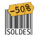 Code barre: Soldes  50%!