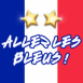 Foot: Drapeau "Allez les bleus!"