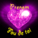 Coeur "Fou de toi"