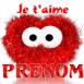 Coeur � fourrure "Je t'aime"