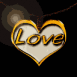 Pendentif coeur "Love" oscillant