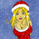 Jeune femme en tenue de no�l