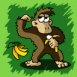 Singe avec des bananes