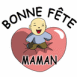 Bb dans un coeur "Bonne fte Maman"