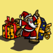 P�re No�l avec ses cadeaux