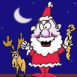 P�re No�l avec son cerf