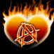 Coeur en flamme "Anarchie"