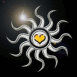 Soleil coeur en diamants