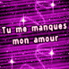 Galaxie "Tu me manques" fluo rose