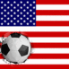 Etats-Unis: Drapeau et ballon encastr