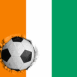 Cte d'ivoire: Drapeau et ballon encastr